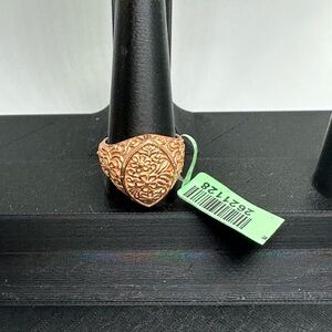 Rose Gold Metal Ring - size 6